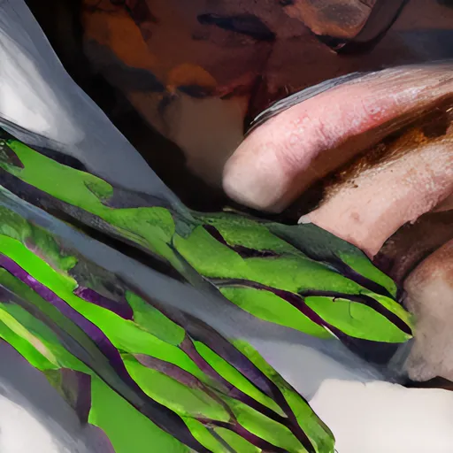 Plate of Steak and Asparagus