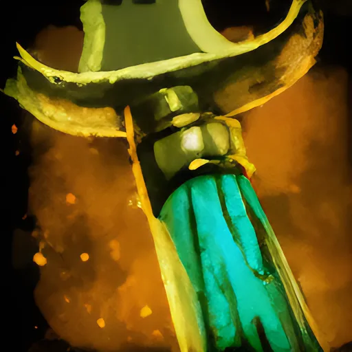 Oiled Ancient Trident Shaft